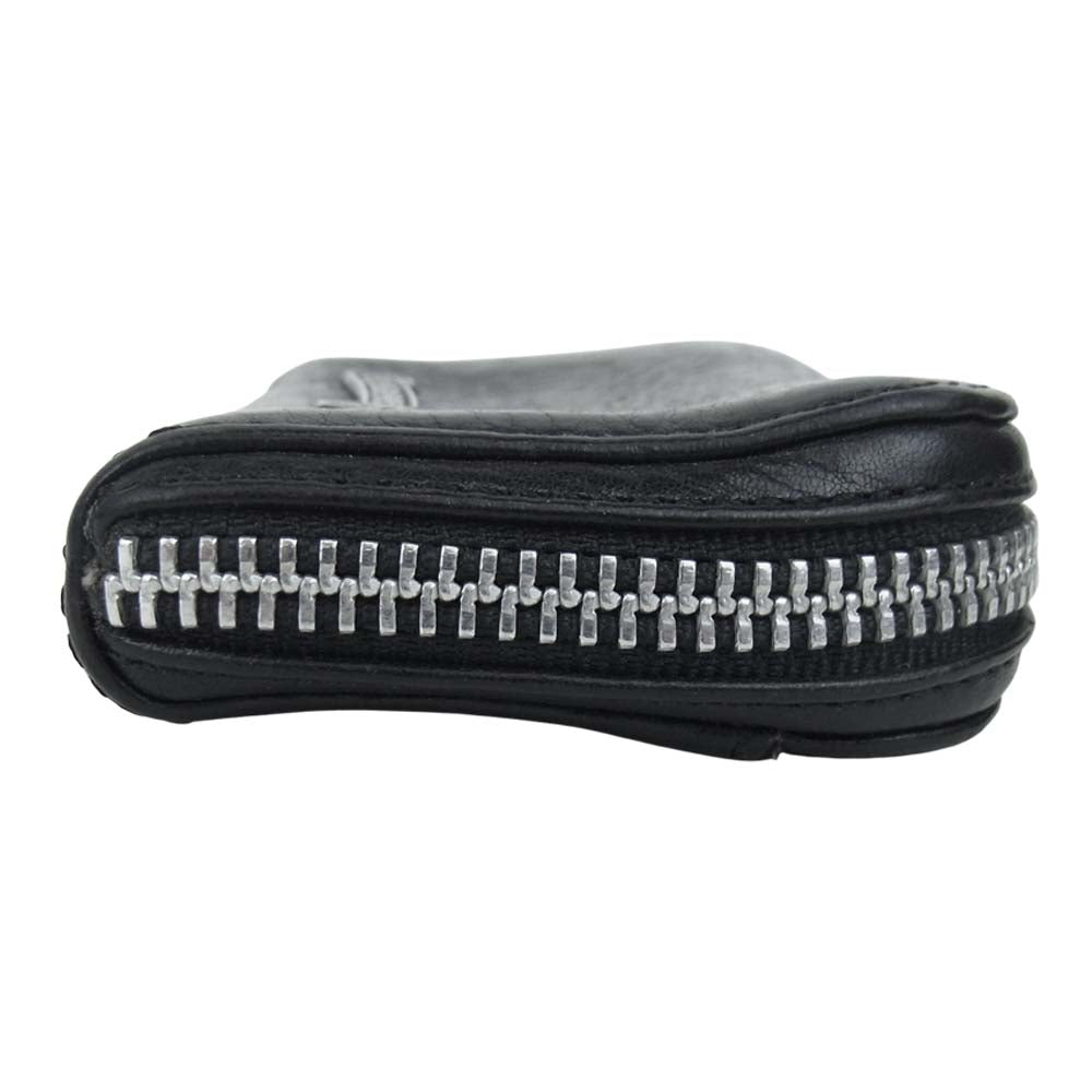 CHROME HEARTS クロムハーツ（原本無） COIN CASE ダガー ラウンドジップ レザー コインケース ブラック系【中古】