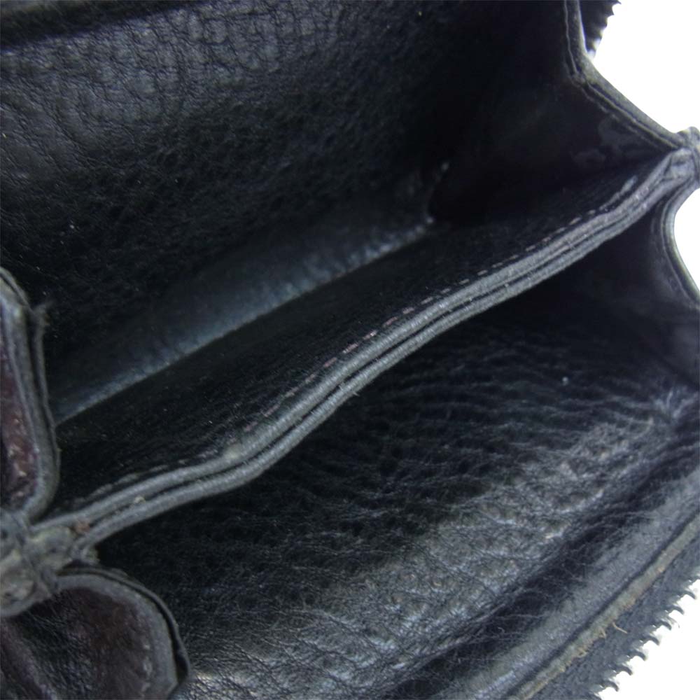 CHROME HEARTS クロムハーツ（原本無） COIN CASE ダガー ラウンドジップ レザー コインケース ブラック系【中古】