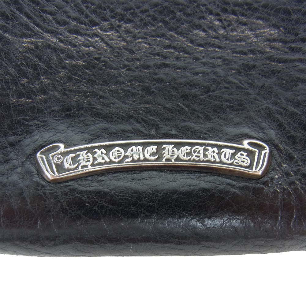 CHROME HEARTS クロムハーツ（原本無） COIN CASE ダガー ラウンドジップ レザー コインケース ブラック系【中古】