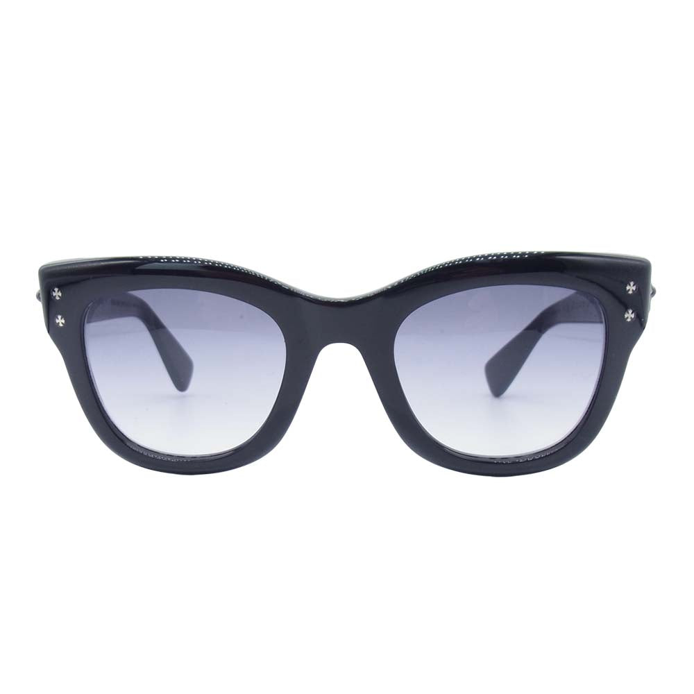 CHROME HEARTS クロムハーツ（原本無） 国内正規店スタンプ印字冊子付属 TEAR DROP JONNY II CHプラス 眼鏡 アイウェア ブラック系【中古】