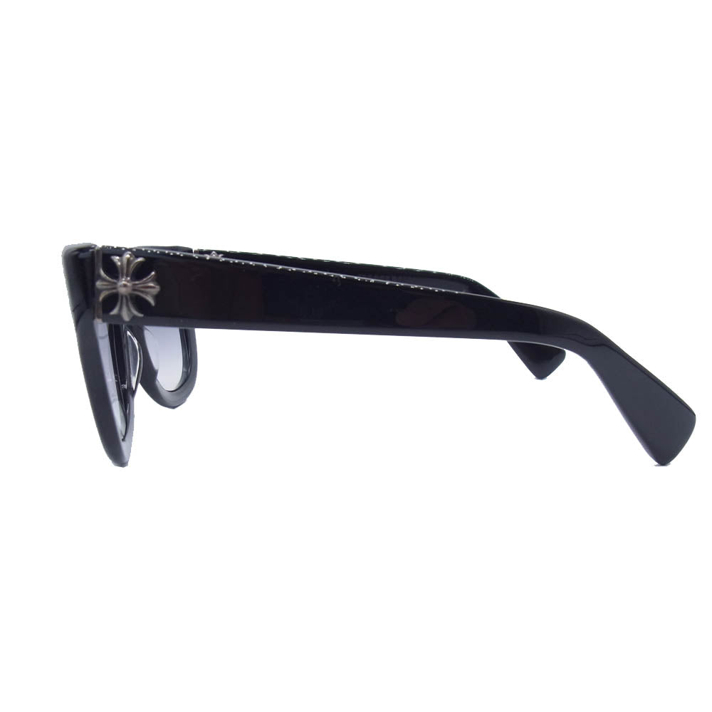 CHROME HEARTS クロムハーツ（原本無） 国内正規店スタンプ印字冊子付属 TEAR DROP JONNY II CHプラス 眼鏡 アイウェア ブラック系【中古】