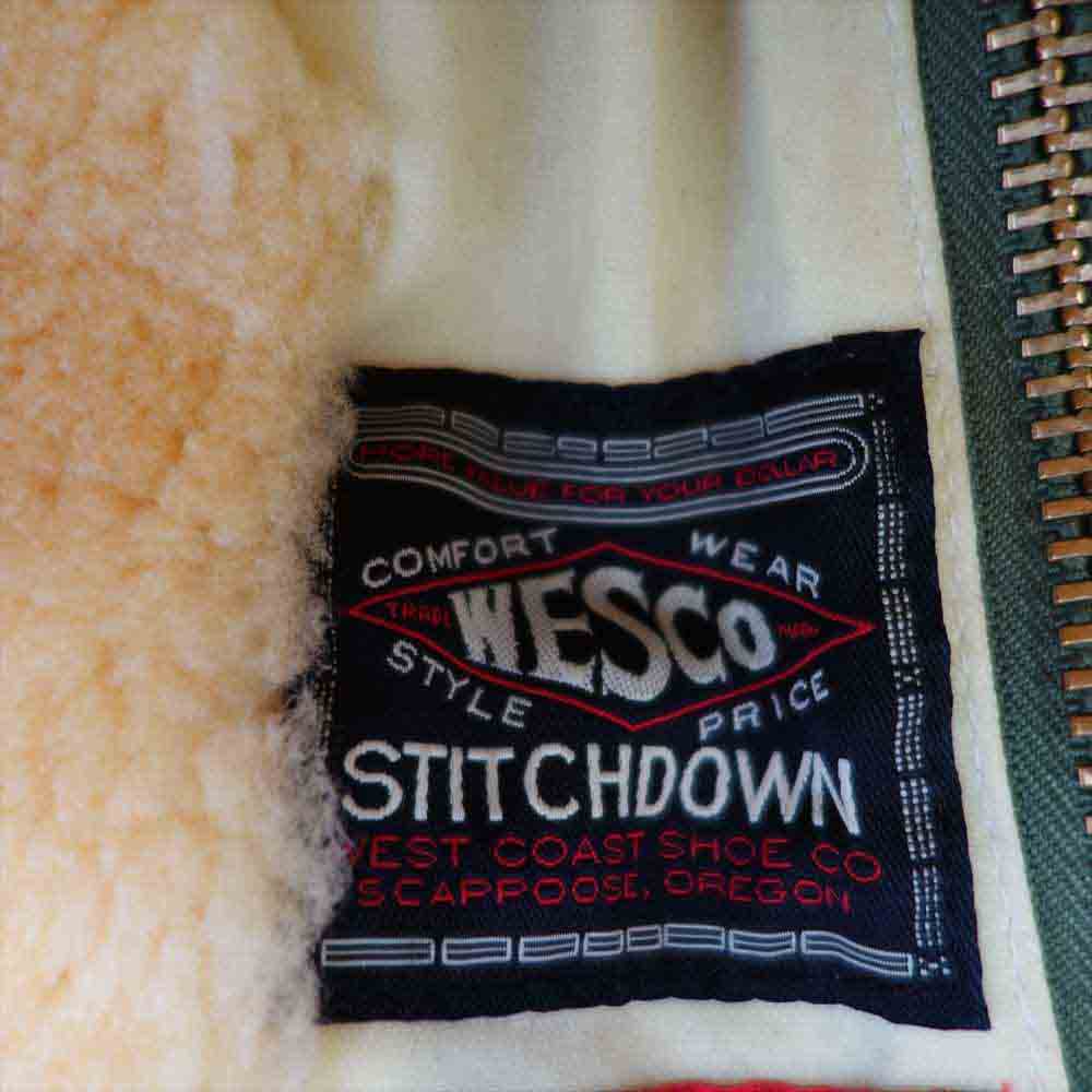 WESCO ウエスコ × ディーエン DEHEN N-1 JACKET ドライ ワックス コットン 総裏 リアルムートン ファー デッキジャケット イエロー系 L【中古】