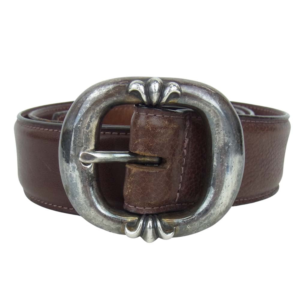 CHROME HEARTS クロムハーツ（原本有） GUNSLINGER BELT ガンスリンガー レザー ベルト ブラウン ブラウン系 34【中古】