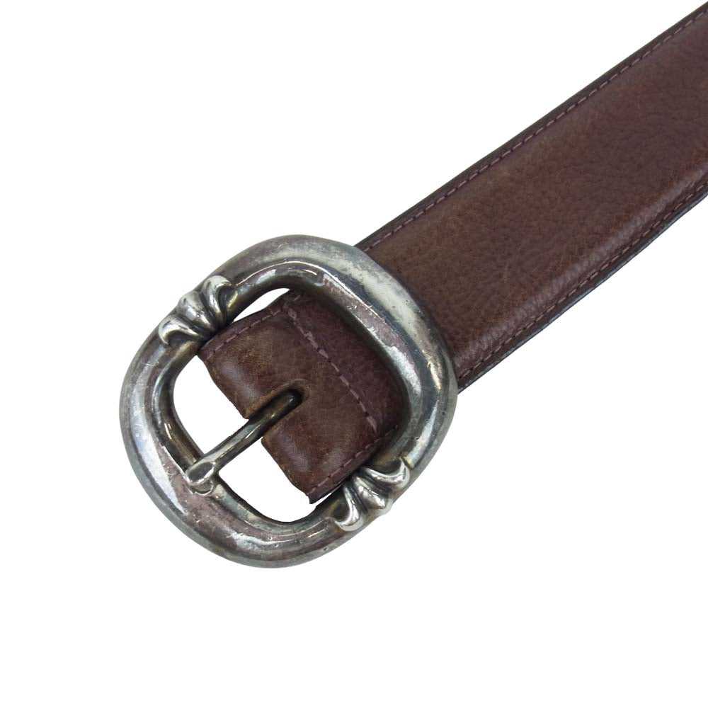 CHROME HEARTS クロムハーツ（原本有） GUNSLINGER BELT ガンスリンガー レザー ベルト ブラウン ブラウン系 34【中古】