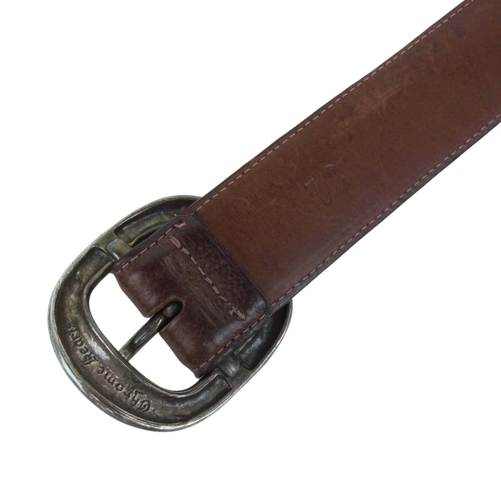 CHROME HEARTS クロムハーツ（原本有） GUNSLINGER BELT ガンスリンガー レザー ベルト ブラウン ブラウン系 34【中古】