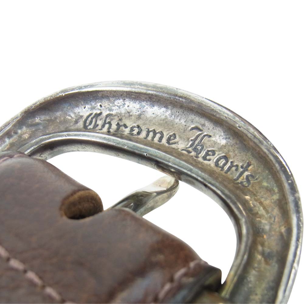 CHROME HEARTS クロムハーツ（原本有） GUNSLINGER BELT ガンスリンガー レザー ベルト ブラウン ブラウン系 34【中古】