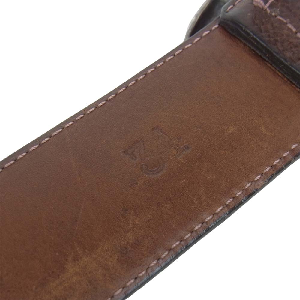 CHROME HEARTS クロムハーツ（原本有） GUNSLINGER BELT ガンスリンガー レザー ベルト ブラウン ブラウン系 34【中古】