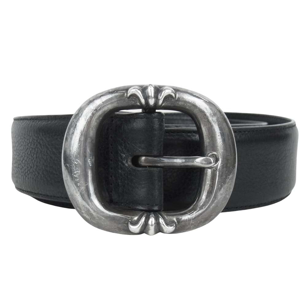 CHROME HEARTS クロムハーツ（原本有） GUNSLINGER BELT 1.5 ガンスリンガー レザー ベルト ブラック ブラック系 34【中古】