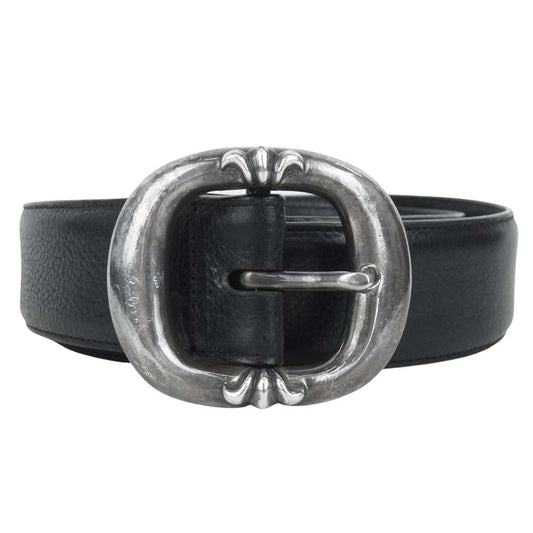 CHROME HEARTS クロムハーツ（原本有） GUNSLINGER BELT 1.5 ガンスリンガー レザー ベルト ブラック ブラック系 34【中古】