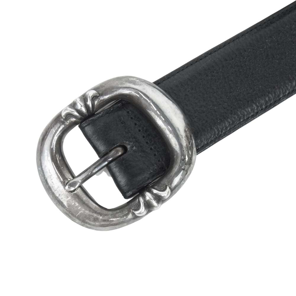 CHROME HEARTS クロムハーツ（原本有） GUNSLINGER BELT 1.5 ガンスリンガー レザー ベルト ブラック ブラック系 34【中古】