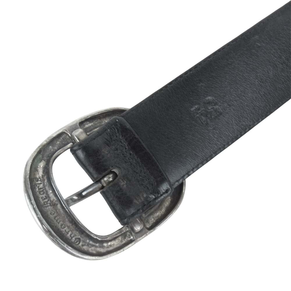 CHROME HEARTS クロムハーツ（原本有） GUNSLINGER BELT 1.5 ガンスリンガー レザー ベルト ブラック ブラック系 34【中古】