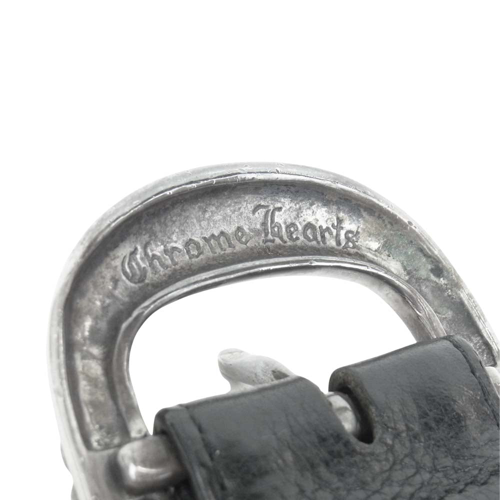 CHROME HEARTS クロムハーツ（原本有） GUNSLINGER BELT 1.5 ガンスリンガー レザー ベルト ブラック ブラック系 34【中古】