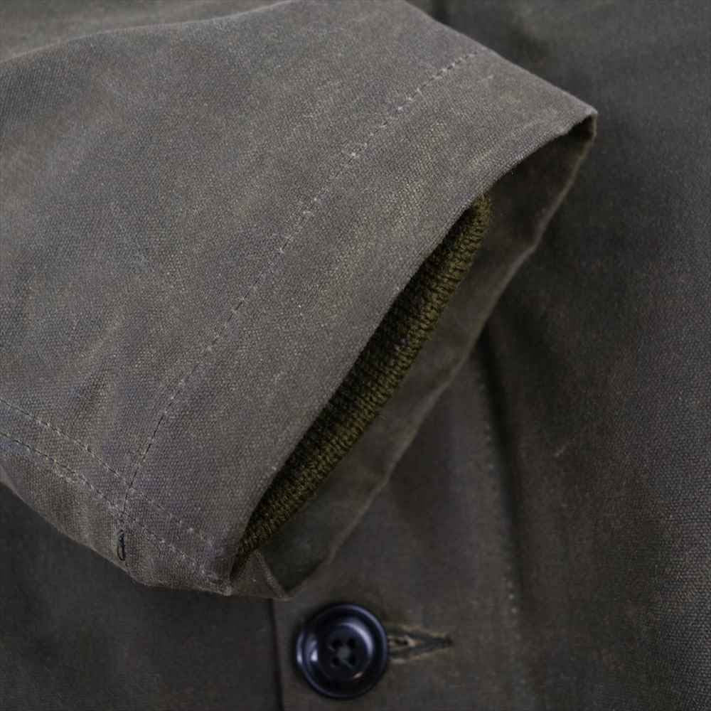 WESCO ウエスコ × ディーエン DEHEN N-1 JACKET ドライ ワックス コットン 総裏 リアルムートン ファー デッキジャケット オリーブ系 L【中古】