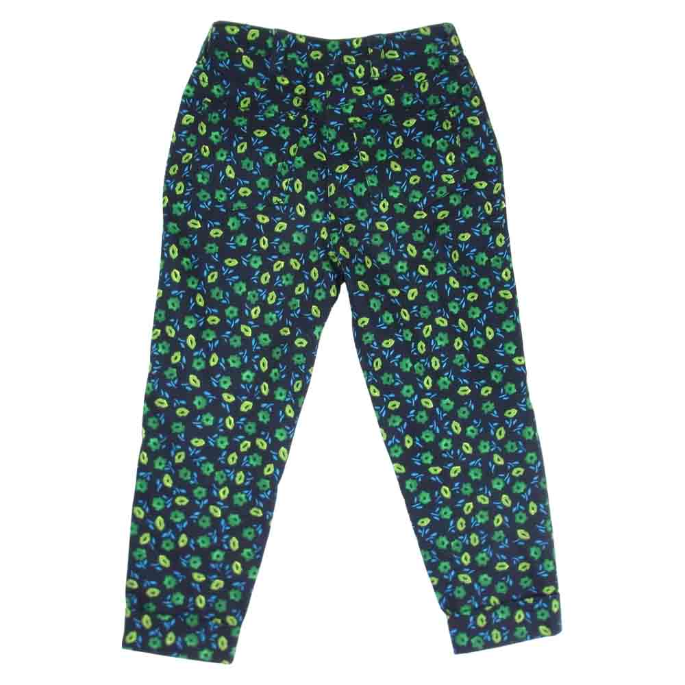 PRADA プラダ GFP337 S171 1M6Y 国内正規品 花柄 テーパード パンツ イタリア製 ブラック系 25【中古】