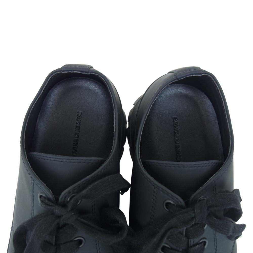 KAZUYUKI KUMAGAI ATTACHMENT カズユキクマガイアタッチメント 20SS KA01-002 マイクロコーティング ローカット スニーカー ブラック系 42【中古】