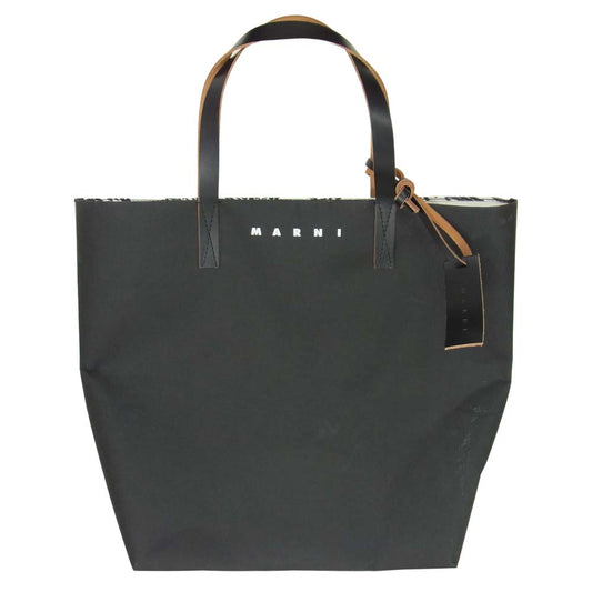 MARNI マルニ SHMQ0025A1 SHOPPER ショッパー ロゴ トート バッグ ブラック系【中古】