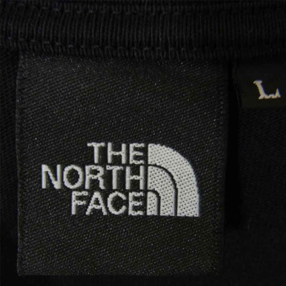 THE NORTH FACE ノースフェイス NT31951 L/S Square Logo Sleeve Tee スクエア ロゴ 長袖 Tシャツ ブラック系 L【中古】