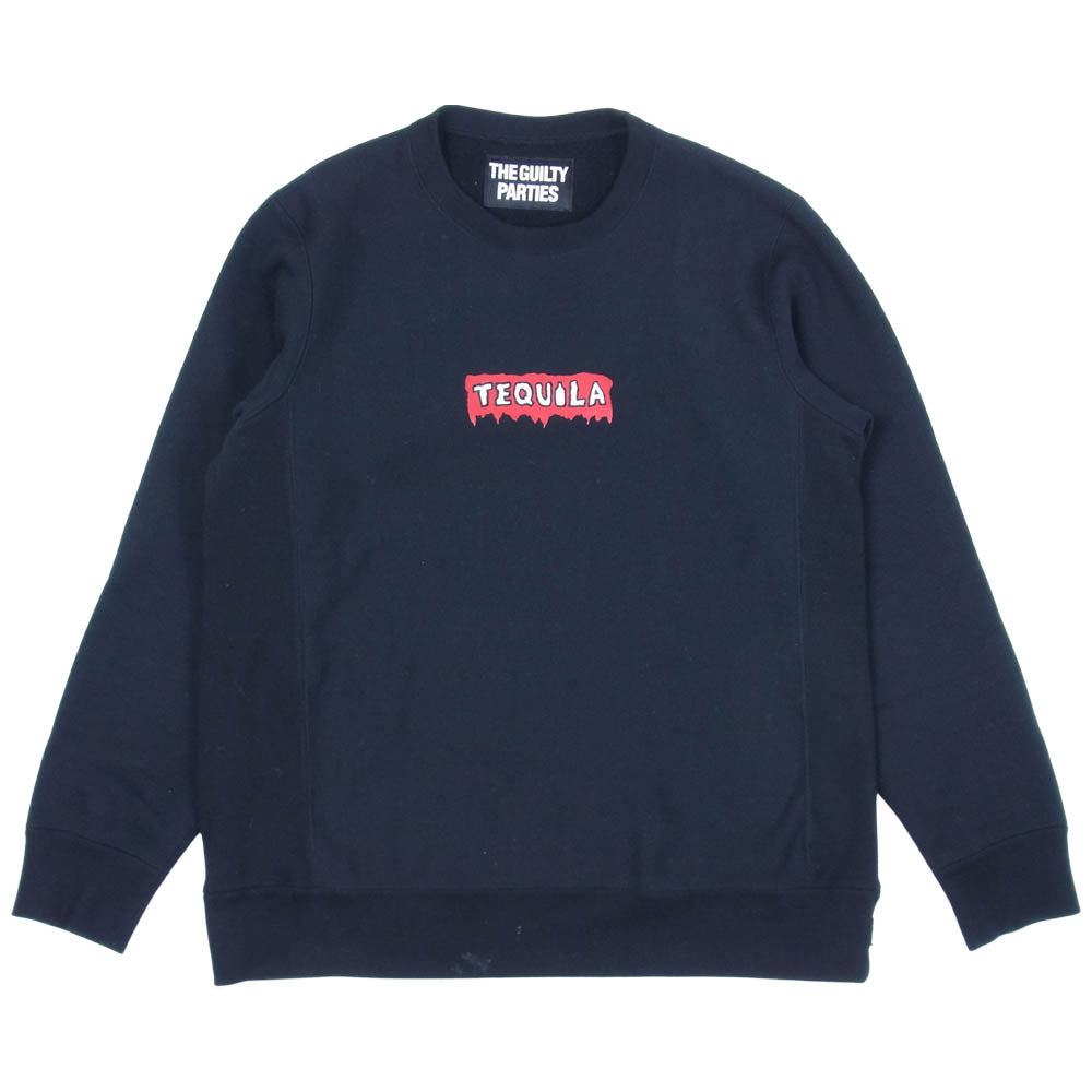 WACKO MARIA ワコマリア TEQUILA テキーラ スウェット プリント 長袖 裏起毛 ブラック系 L【中古】