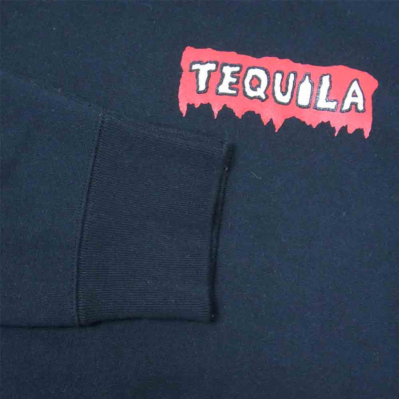 WACKO MARIA ワコマリア TEQUILA テキーラ スウェット プリント 長袖 裏起毛 ブラック系 L【中古】