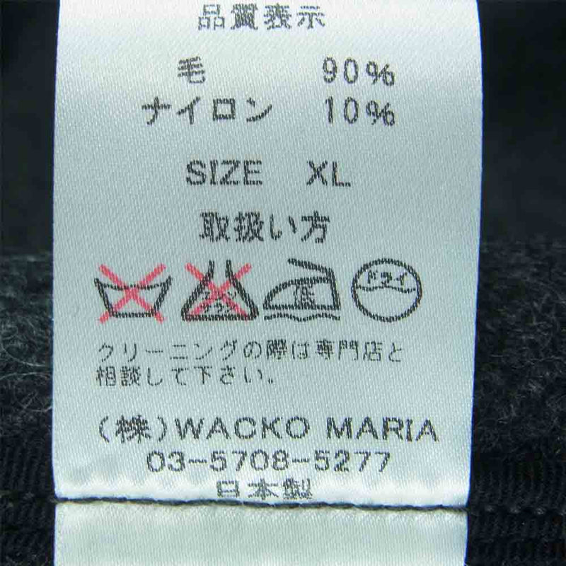 WACKO MARIA ワコマリア 15FW-WMO-CO12 PEA COAT ピーコート ウール 日本製 グレー系 XL【極上美品】【中古】
