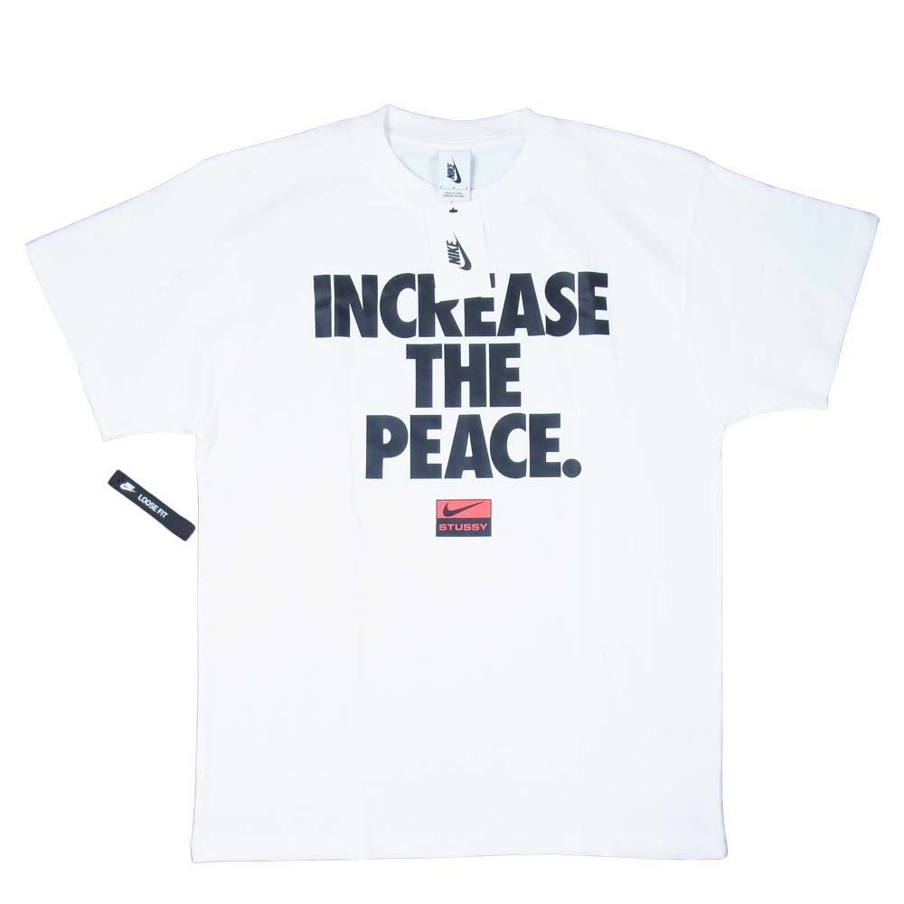 NIKE ナイキ CU9253-100 × Stussy ステューシー Increase The Peace Tee Tシャツ ホワイト系 M【新古品】【未使用】【中古】