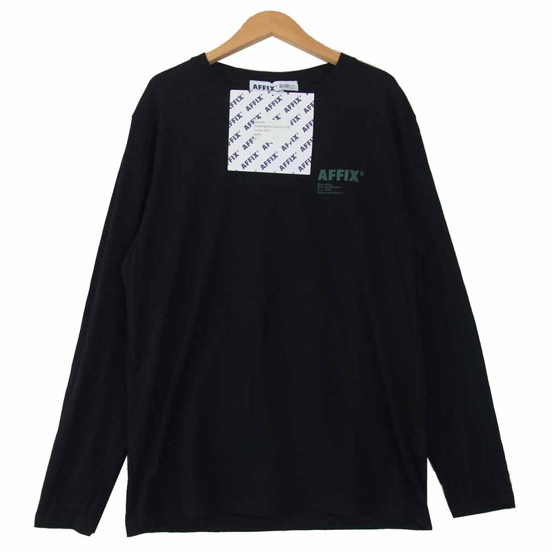 アフィックス CLASSIC LOGO TEE クラシック ロゴ Tシャツ ブラック系 M【美品】【中古】