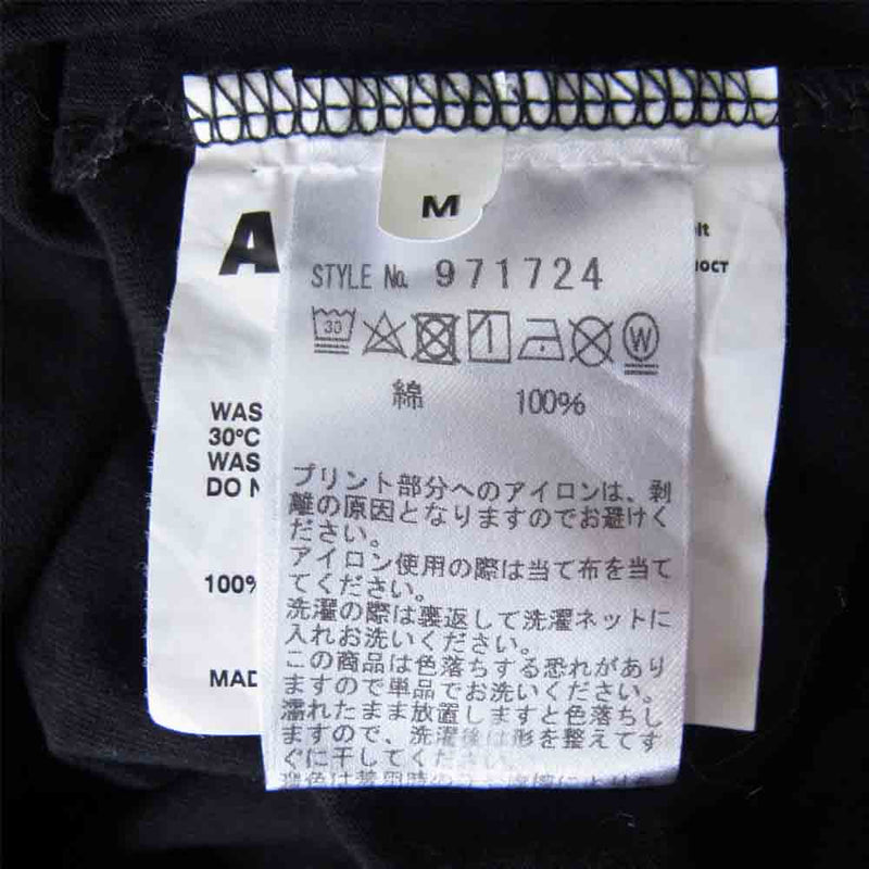 アフィックス CLASSIC LOGO TEE クラシック ロゴ Tシャツ ブラック系 M【美品】【中古】