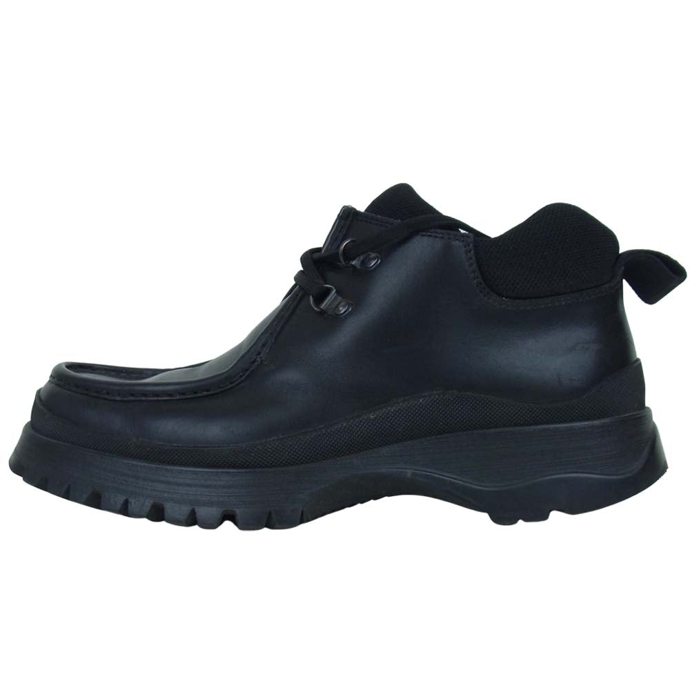 PRADA プラダ レザー チロリアン モックトゥ ブーツ 7 1/2【中古】
