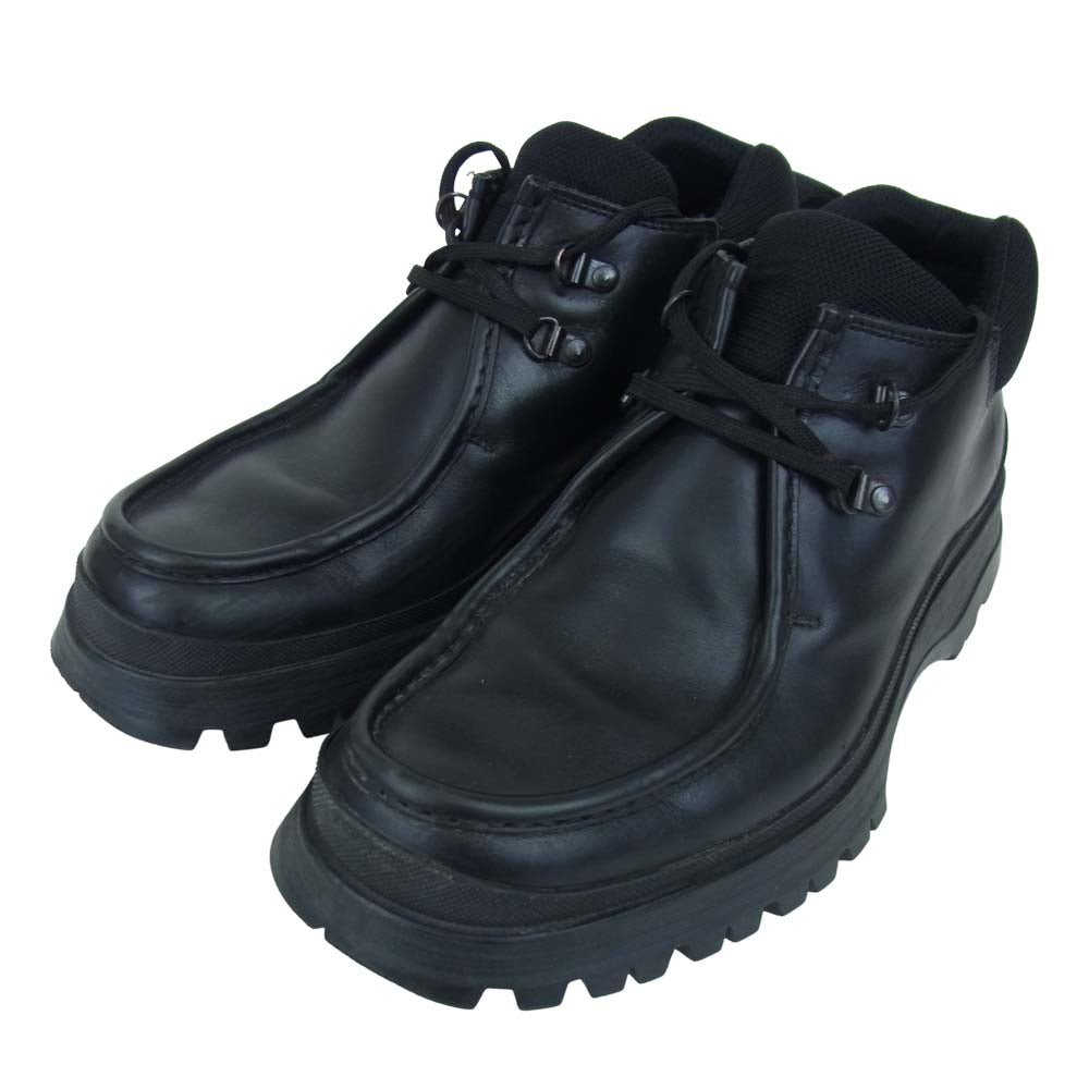 PRADA プラダ レザー チロリアン モックトゥ ブーツ 7 1/2【中古】