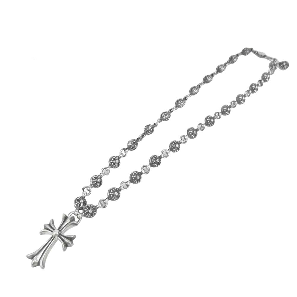CHROME HEARTS クロムハーツ（原本無） スモール CHクロス クロスボール ネックレス シルバー系【中古】