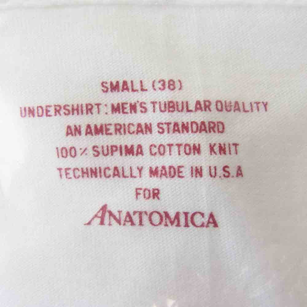 ANATOMICA アナトミカ 2PACK TEE SUPIMA V NECK パック Tシャツ ホワイト系 S【新古品】【未使用】【中古】