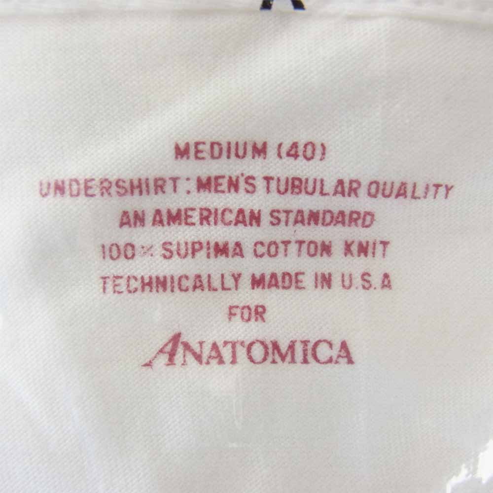 ANATOMICA アナトミカ 2PACK TEE SUPIMA V NECK パック Tシャツ ホワイト系 M【新古品】【未使用】【中古】