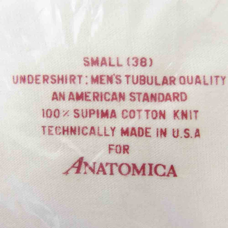 ANATOMICA アナトミカ 2PACK TEE SUPIMA V NECK パック Tシャツ ホワイト系 S【新古品】【未使用】【中古】