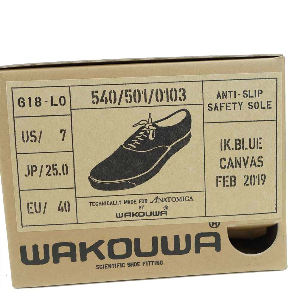 ANATOMICA アナトミカ 540-551-0103 WAKOUWA ワクワ WAK DECK SHOES LOW デッキシューズ ロー スニーカー ブルー系 25ｃｍ【新古品】【未使用】【中古】