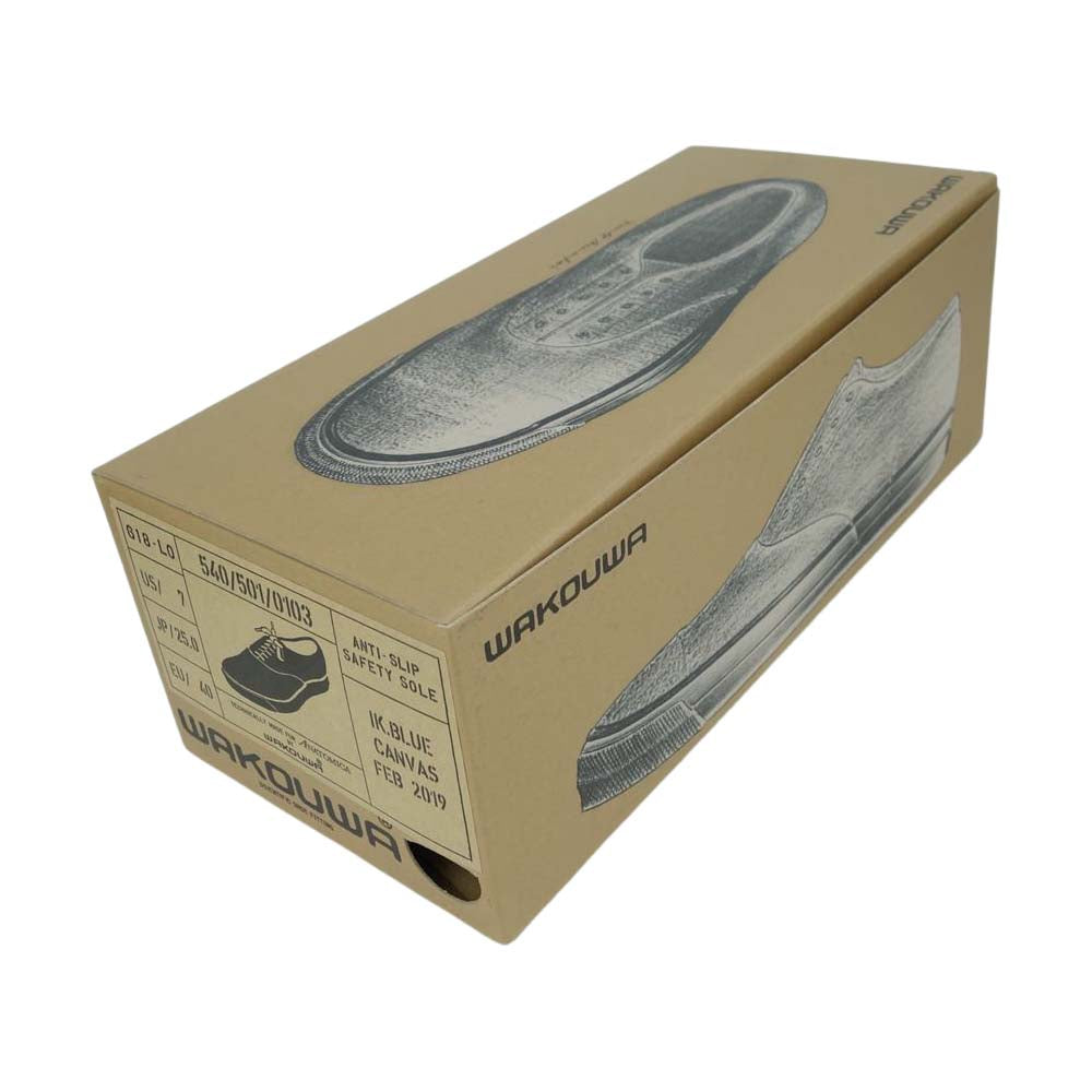 ANATOMICA アナトミカ 540-551-0103 WAKOUWA ワクワ WAK DECK SHOES LOW デッキシューズ ロー スニーカー ブルー系 25ｃｍ【新古品】【未使用】【中古】