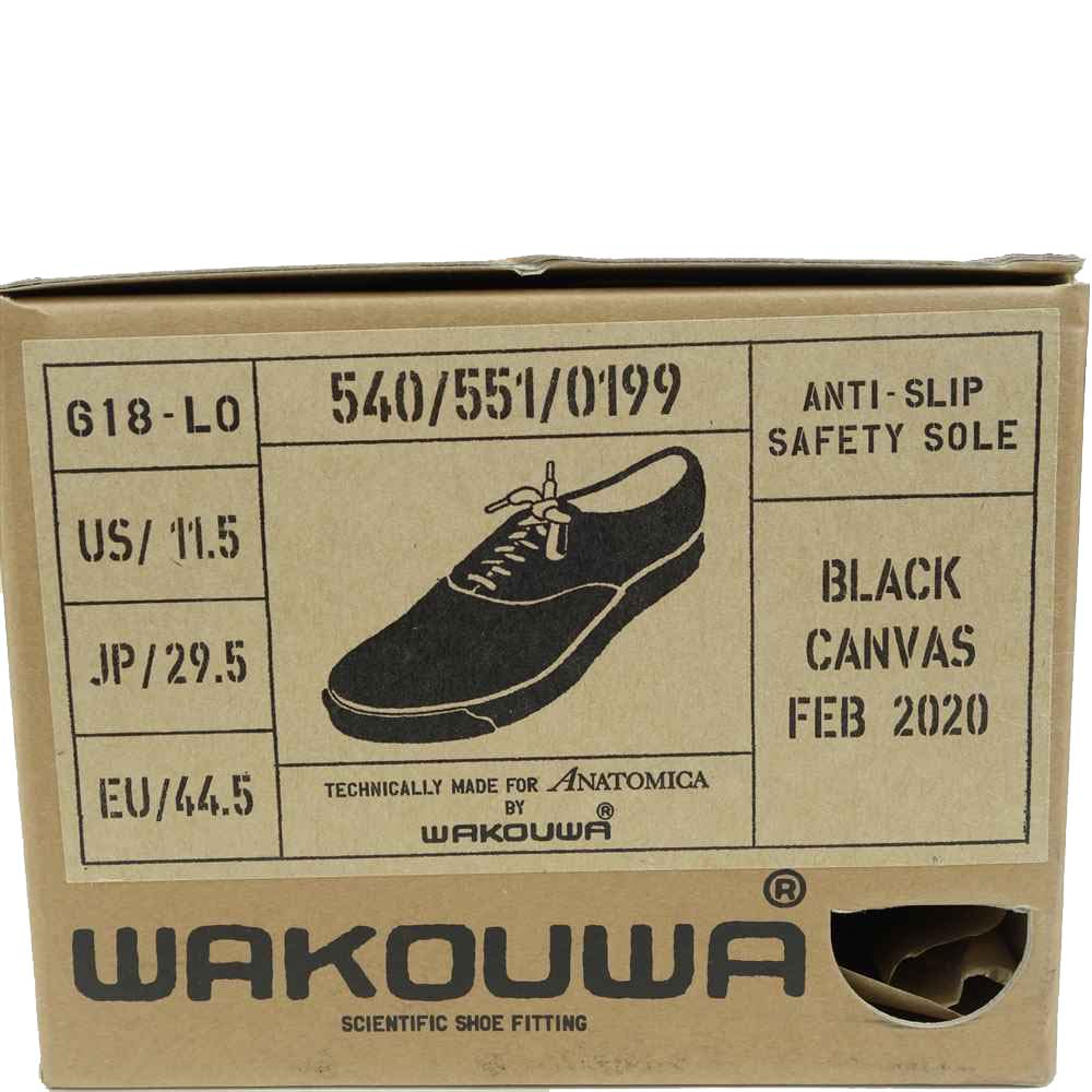 ANATOMICA アナトミカ 540-551-0199 WAKOUWA ワクワ WAK DECK SHOES LOW デッキシューズ ロー スニーカー ブラック系 29.5cm【新古品】【未使用】【中古】