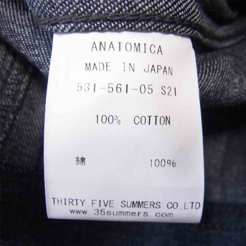 ANATOMICA アナトミカ 531-561-05 WAVES DUNGAREE PANTS ウェイブス ダンガリーパンツ ダンガリー デニムパンツ インディゴブルー系 27【新古品】【未使用】【中古】