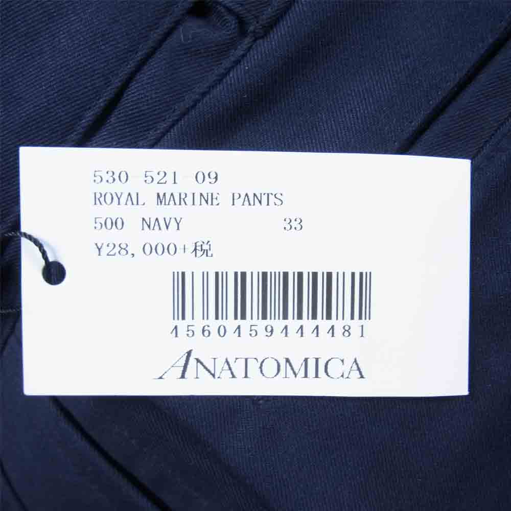 ANATOMICA アナトミカ 530-521-09 ROYAL MARINE PANTS ローヤル マリーン パンツ ネイビー系 33【新古品】【未使用】【中古】