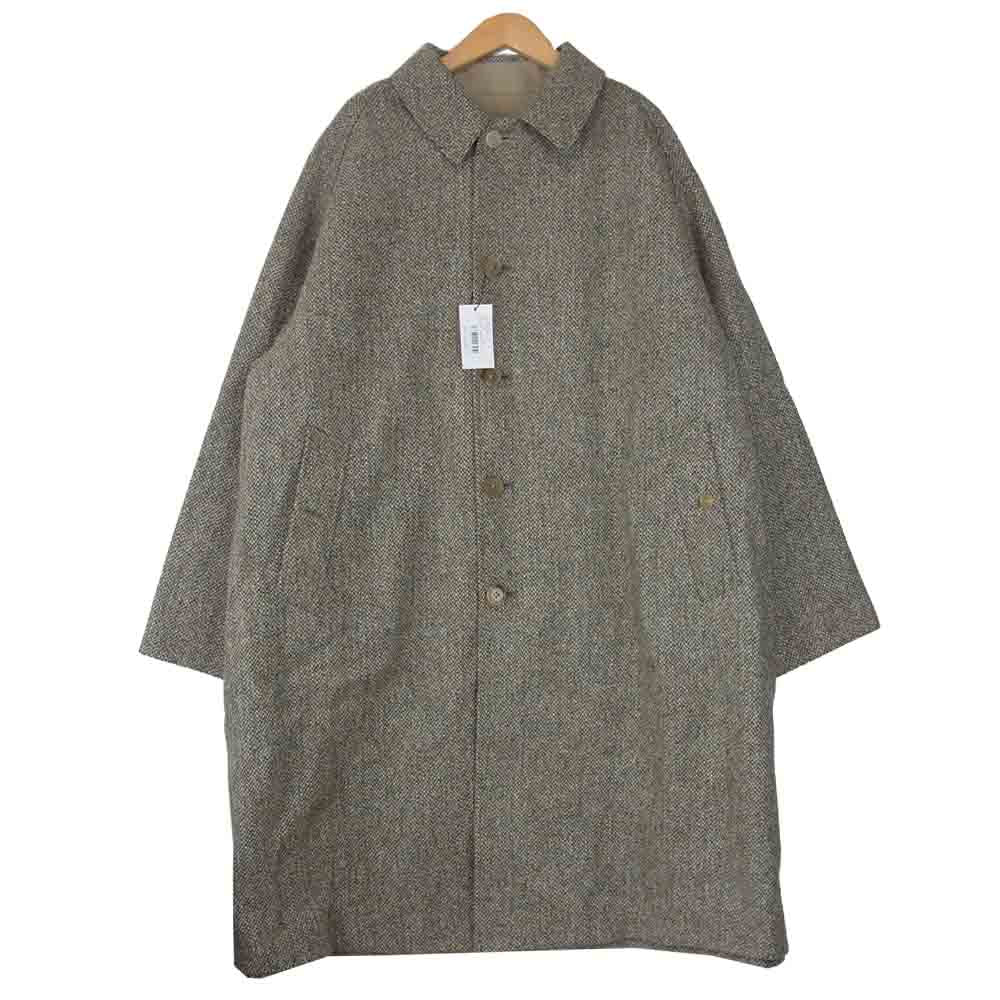 ANATOMICA アナトミカ 530-562-01 SINGLE RAGLAN II 高密度コットンギャバジン ウール リバーシブル シングルラグラン コート ベージュ系 グリーン系 48【新古品】【未使用】【中古】