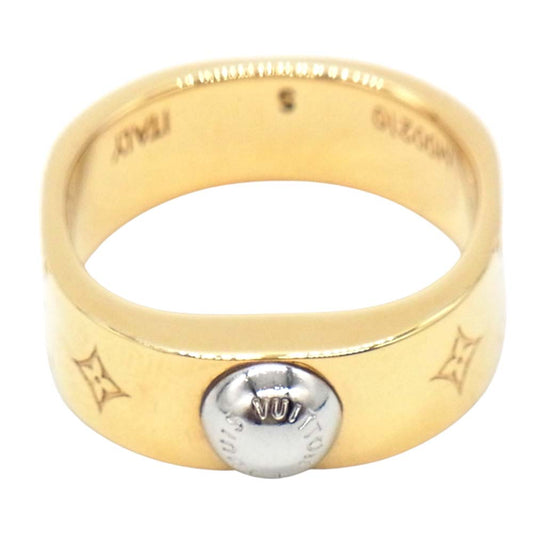 LOUIS VUITTON ルイ・ヴィトン M00210 ナノグラム リング ゴールド系 10号程度【中古】