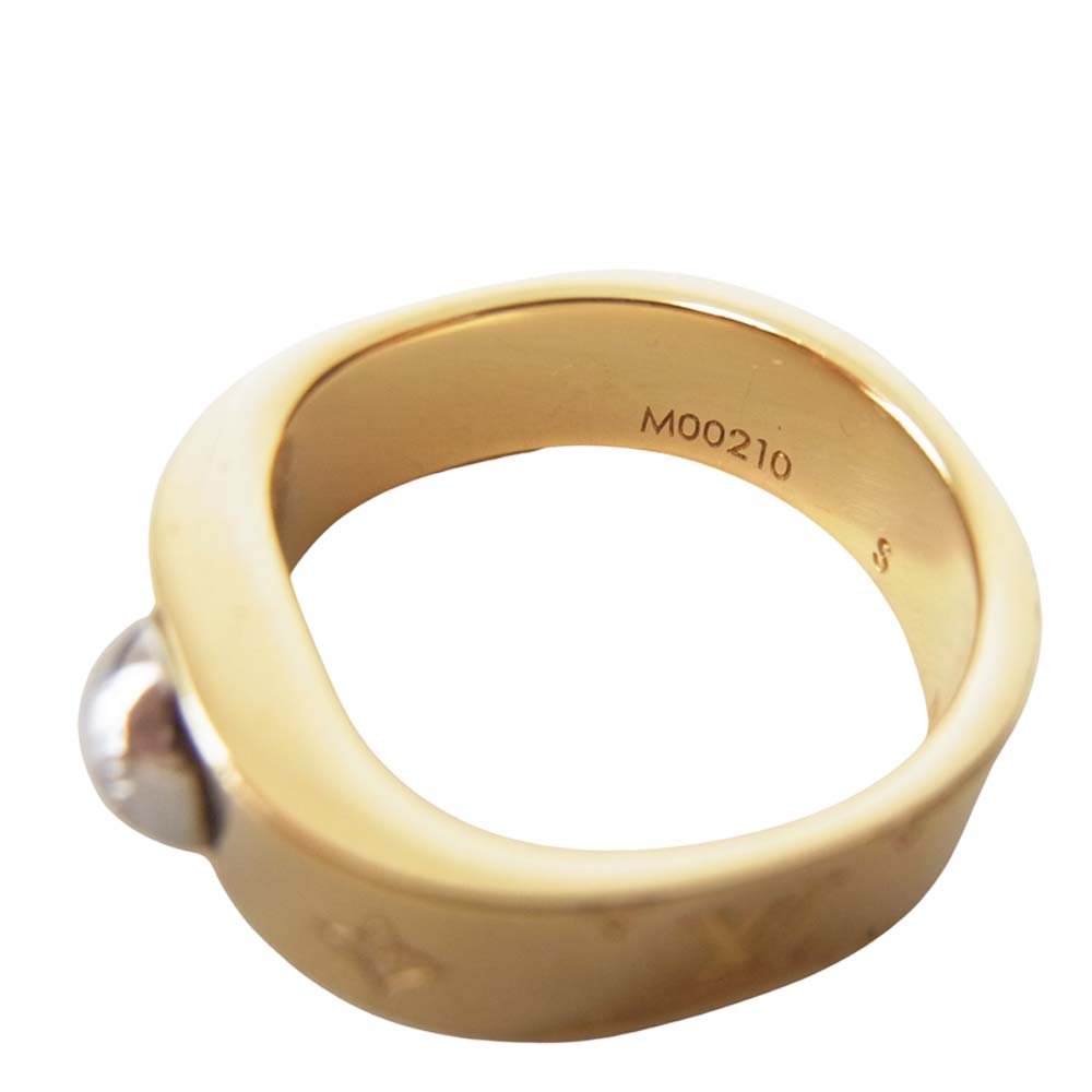 LOUIS VUITTON ルイ・ヴィトン M00210 ナノグラム リング ゴールド系 10号程度【中古】