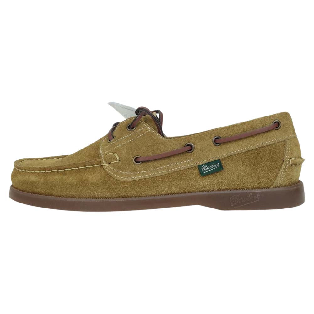 Paraboot パラブーツ 780525 BARTH MARINE バース マリン スエード レザー モカシン デッキ シューズ ライトブラウン系 8【新古品】【未使用】【中古】