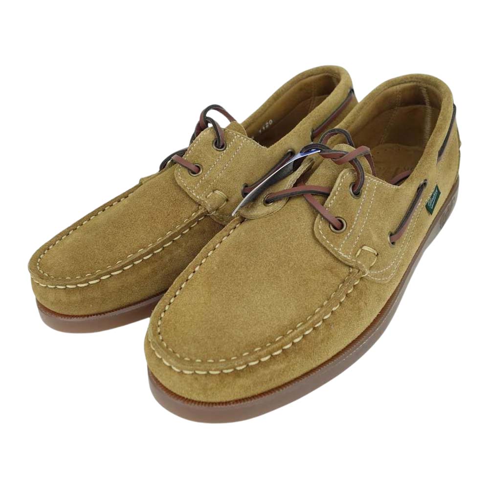 Paraboot パラブーツ 780525 BARTH MARINE バース マリン スエード レザー モカシン デッキ シューズ ライトブラウン系 8【新古品】【未使用】【中古】