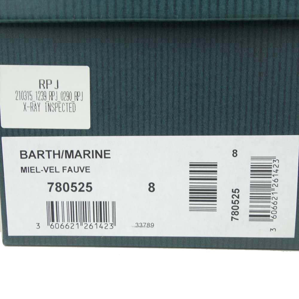 Paraboot パラブーツ 780525 BARTH MARINE バース マリン スエード レザー モカシン デッキ シューズ ライトブラウン系 8【新古品】【未使用】【中古】