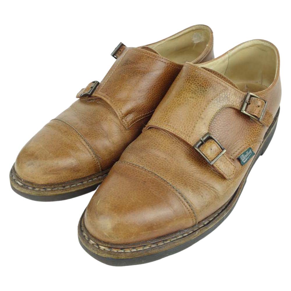 Paraboot ダブルモンクストラップ シューズ ブラウン Paraboot MARCHE