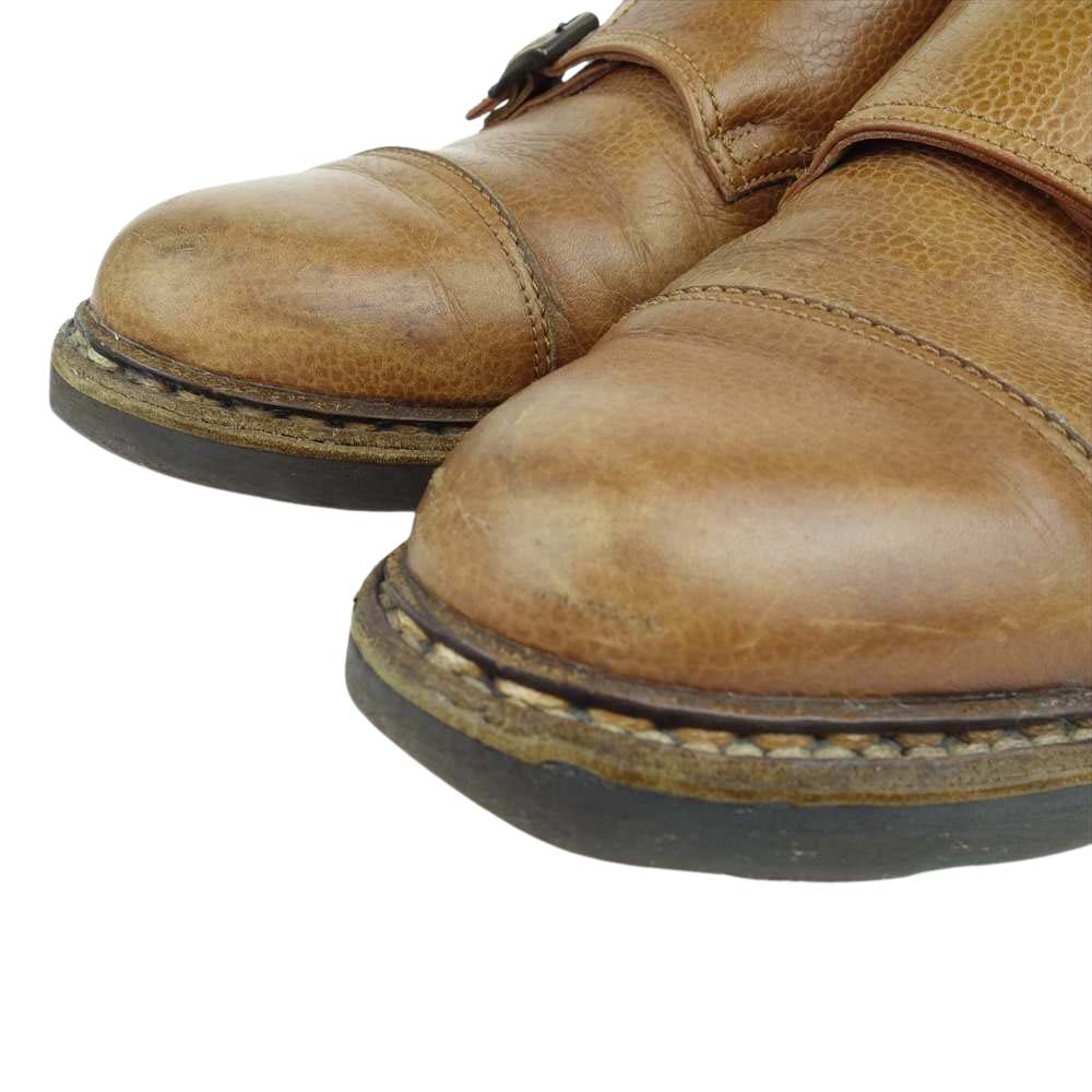 Paraboot パラブーツ WILLIAM MARCHE Ⅱ ダブルモンク ストラップ シューズ ブラウン系 8【中古】