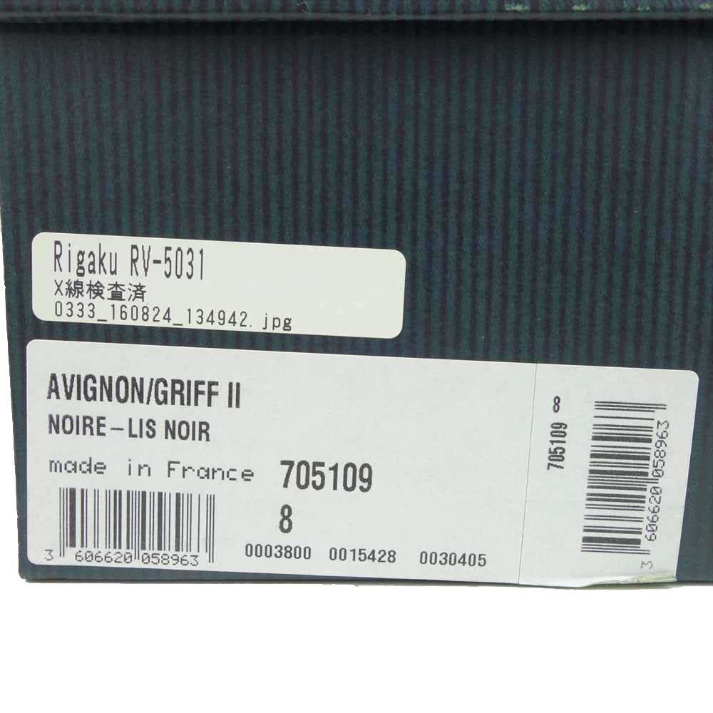 Paraboot パラブーツ AVIGNON GRIFF II LIS NOIR アヴィニオン グリフ Uチップ レザー シューズ ブラック系 8【中古】