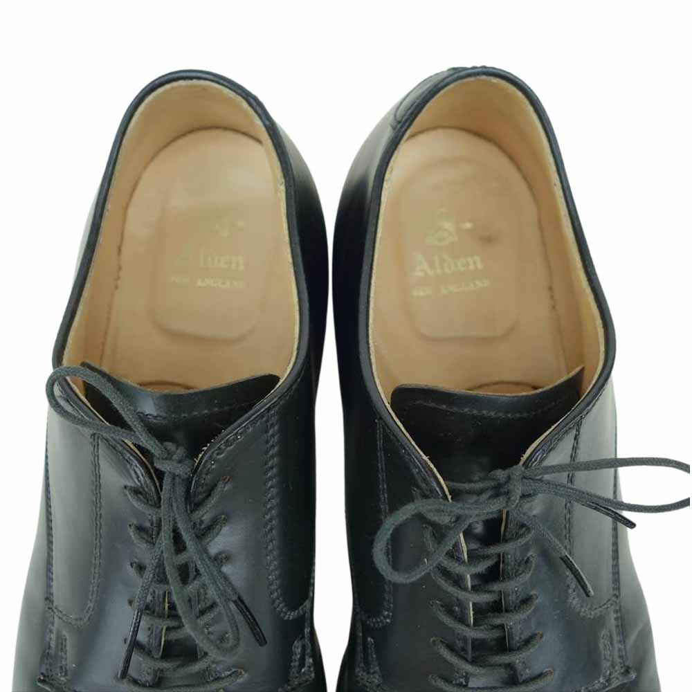 ALDEN オールデン 56251 コードバン パンチドキャップトゥ モディファイドラスト レザー シューズ ブラック系 9.5【中古】