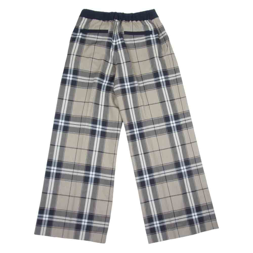 ADORE アドーア 531-8230925 チェック柄 パンツ 日本製 チェックパンツ ウール ベージュ系 38【中古】