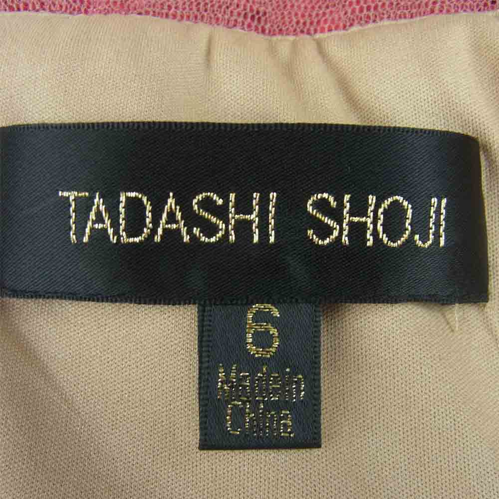 タダシショージ ショート イブニング ドレス ワンピース 中国製 レッド系 6【中古】